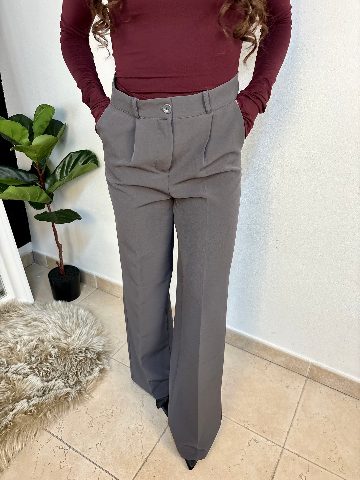 Pantalone palazzo - grigio